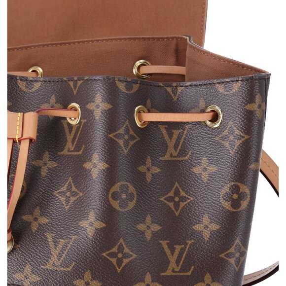 Louis Vuitton Montsouris PM Backpack Brown Monogram M45501 LV Logo Charm - Picture 11 of 16